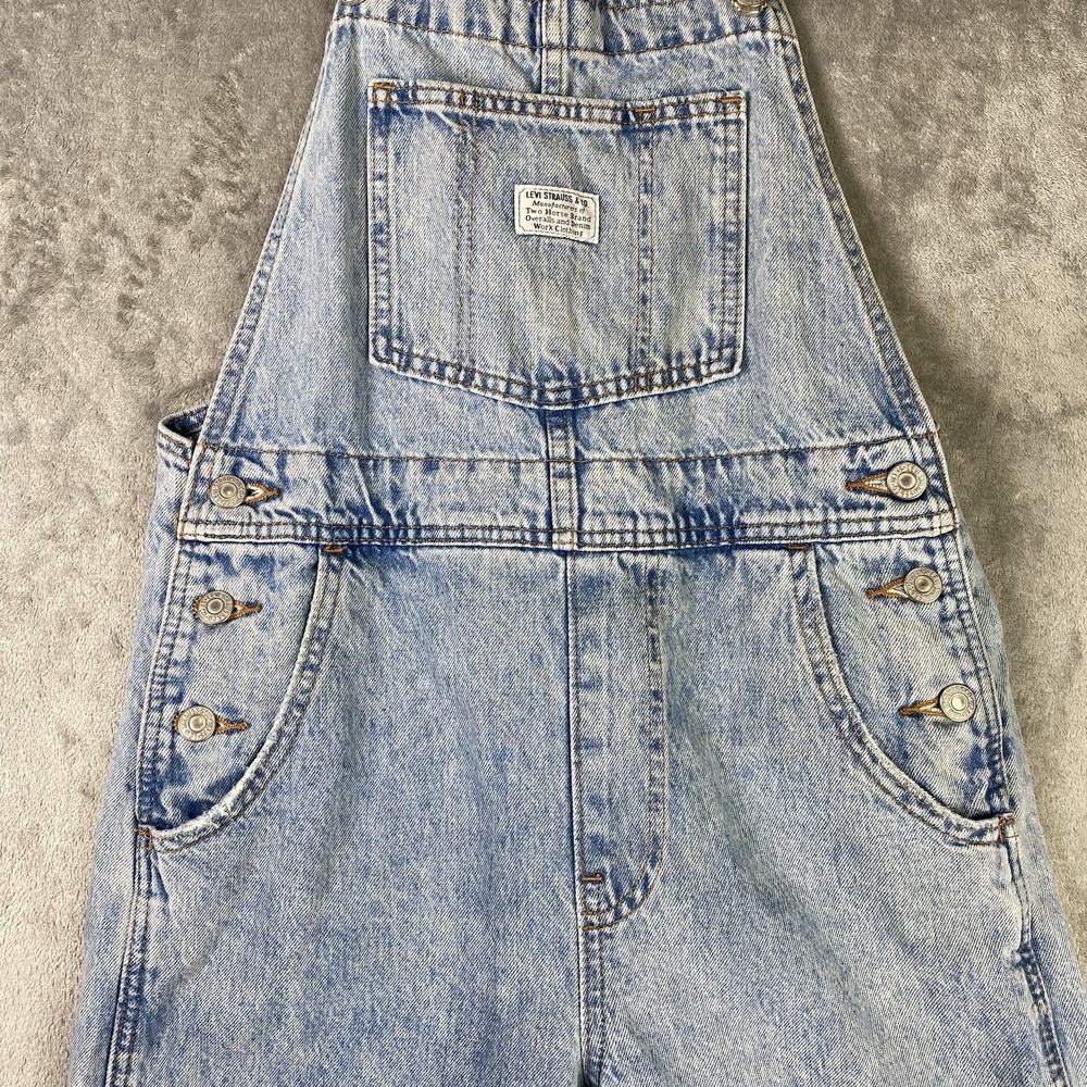 Levi's Premium Vintage Womens Overalls Size S Big E Retro Denim 85315-0015 Patch - Picture 3 of 14